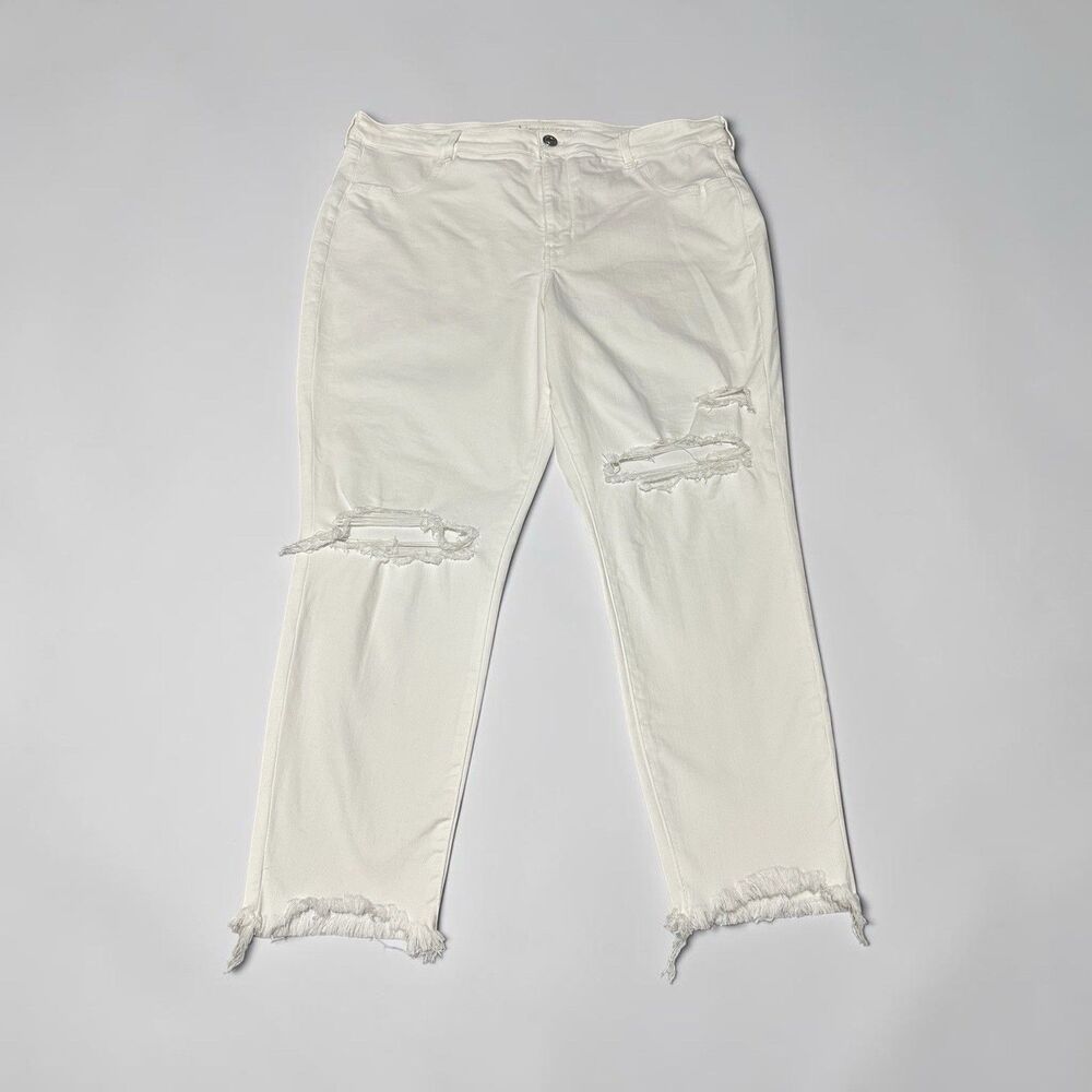 American Eagle Outfitters Distressed Jeans Women 22 Hi-Rise Jegging Crop Stretch